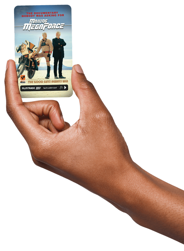 Hand holding FilmTrade card