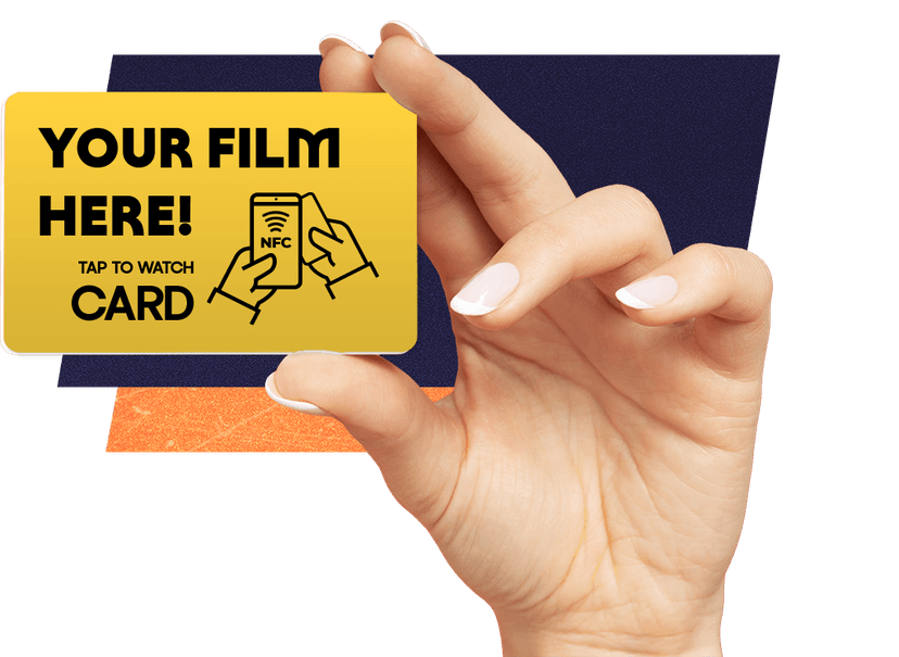 Hand holding FilmTrade card